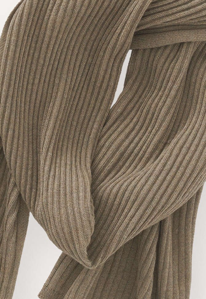 Rippstrickschal, Moos-Taupe, completeTheLook