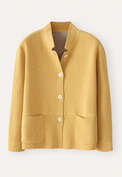 Doppelt gestrickte Jacke, Honig, webstill