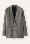 Zweireihige Jacke, Monochrom, webstill