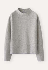 Pullover mit Trichterkragen, Monochrom, webstill
