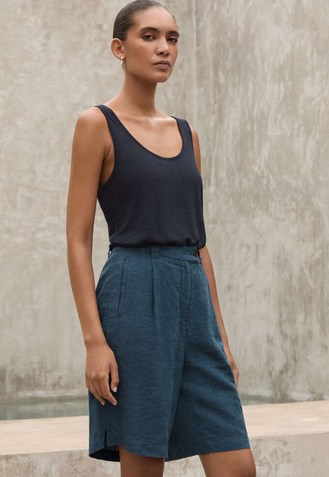Schlichtes Tr&auml;ger-Top, Blauschwarz, completeTheLook