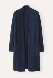 Verschlussloser Cardigan, Dunkles Petrol, webstill