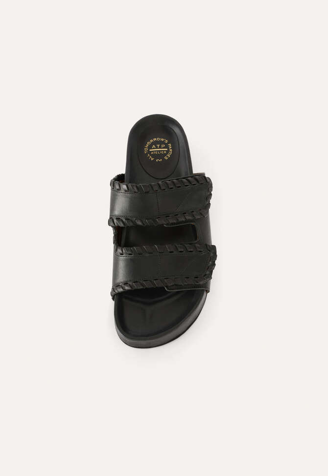 Klettsandale mit Peitschenstichen, Schwarz, completeTheLook