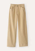 Jeans mit geradem Bein, Gewaschenes Sandbeige, webstill