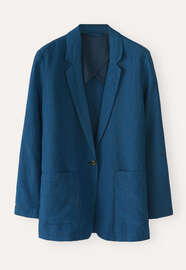 Lange Jacke, Blauschwarz, webstill