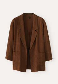 Verschlusslose Jacke, Rost, webstill