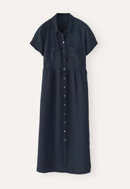 Kleid mit geraffter Taille, Tinte, webstill