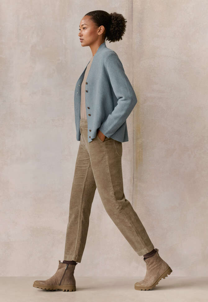 Schmale, k&uuml;rzere Hose, Taupebraun, completeTheLook