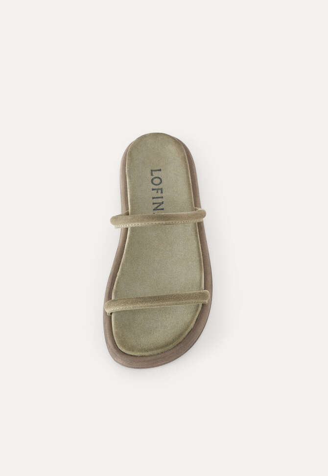 Sandale mit doppeltem Riemen, Stein, completeTheLook