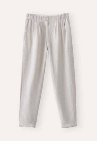 Schmal zulaufende Hose, Eisgrau, webstill