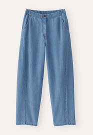 Indigo-gef&auml;rbte Jeans, Gewaschenes Indigoblau, webstill