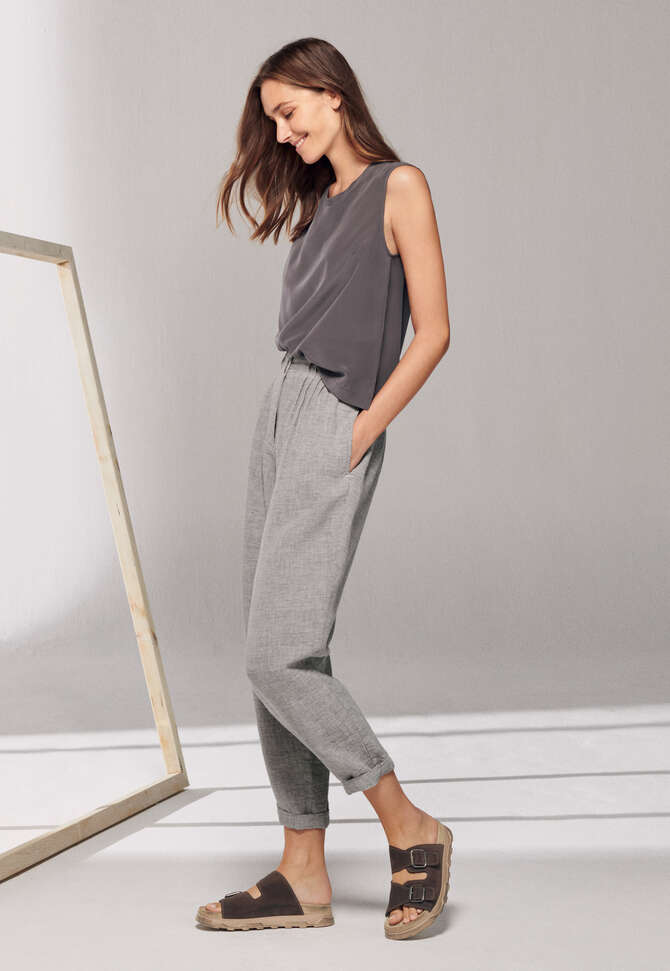 Schmal zulaufende Hose, Nerzbraun, completeTheLook