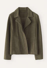 Kurzjacke, Dunkles Khaki, webstill