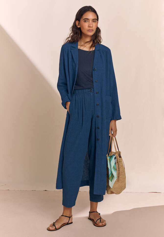 Schmal zulaufende Hose, Blauschwarz, completeTheLook