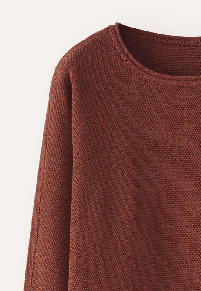 Perlmuster-Dolman-Pullover, Orange/Chili, completeTheLook