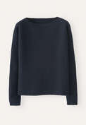 Kastiger Pullover, Blauschwarz, webstill