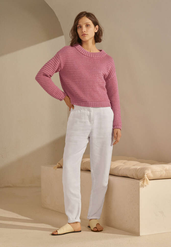 Schmal zulaufende Hose, Wei&szlig;, completeTheLook