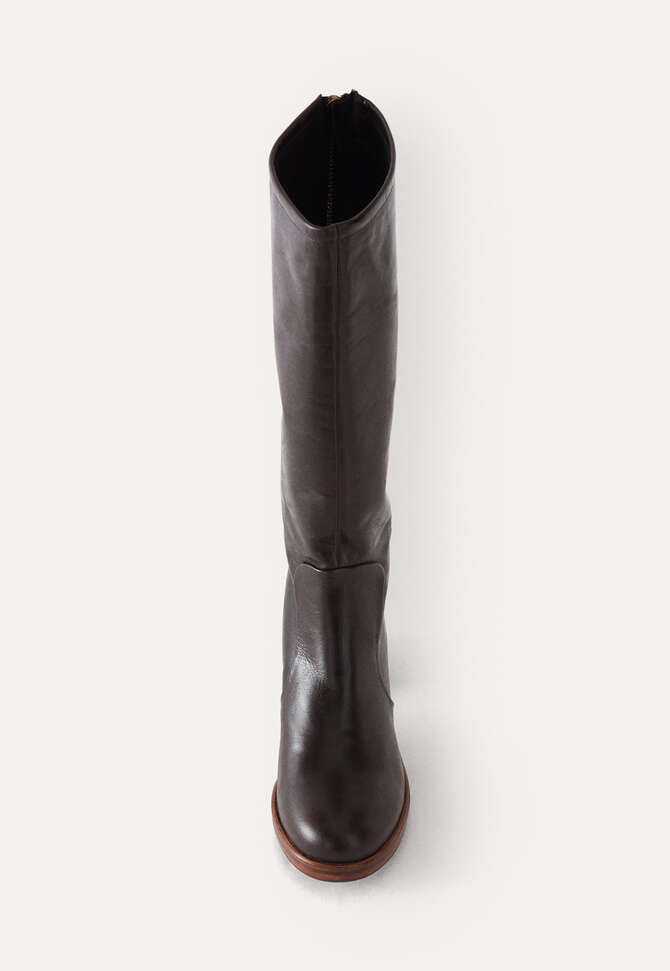 Stiefel mit Absatz, Dunkelbraun, completeTheLook