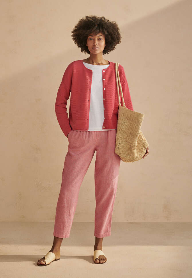 Schmal zulaufende Hose, Korallenrot, completeTheLook