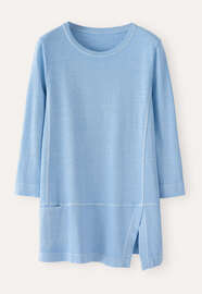 Jersey-Tunika, Himmelblau, webstill