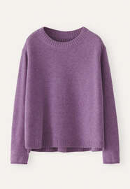 Pullover mit Rundhalsausschnitt, Krokus, webstill