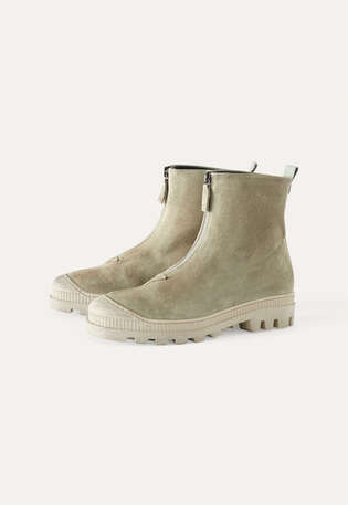 Rei&szlig;verschlussstiefel, Frostiges Salbei, webstill