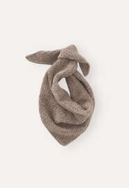 Dreieckiger Fangmuster-Schal, Taupe-Braun, webstill
