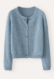 Cardigan mit Raglan&auml;rmeln, Denimblau, webstill