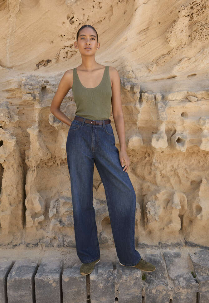 Jeans mit geradem Bein, Mitteldunkle Waschung, completeTheLook