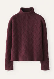 Zopfpullover, Marone, webstill