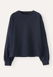 Sweatshirt aus pigmentgef&auml;rbtem Jersey, Mitternacht, webstill
