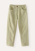 Hose mit geschwungenem Bein, Blasses Salbei, webstill