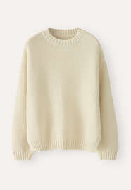 Perlmuster-Pullover, Pergament, webstill