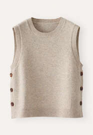 &Auml;rmelloser Pullover, Kiesel, webstill