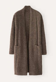 Verschlussloser Cardigan, Zartes Braun, webstill