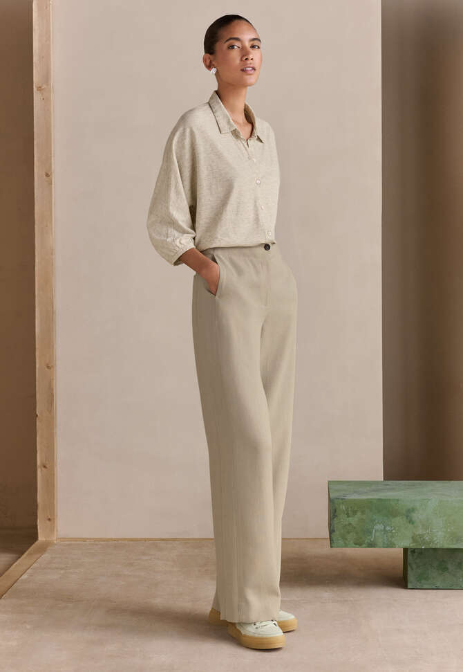 Edel geschnittene Hose, Blasses Naturbeige, completeTheLook