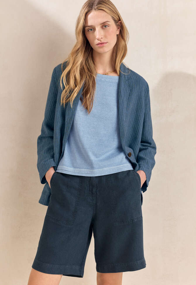 Lange Jacke, Petrolblau, completeTheLook
