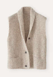 Cardigan mit Schalkragen, Muschel/Grau, webstill