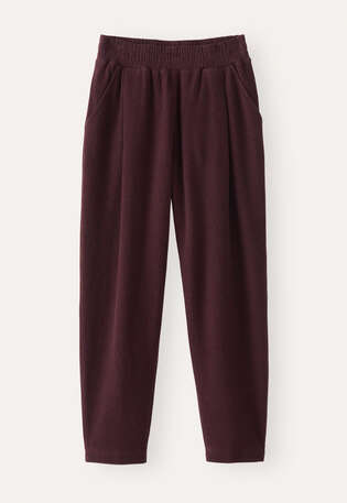 Jersey-Hose, Aubergine, webstill