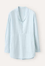 Bluse mit Schalkragen, Chambray, webstill