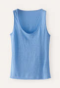 Schlichtes Tr&auml;ger-Top, Blasses Kornblumenblau, webstill