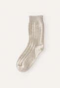 Gerippte Socken, Zartes Grau, webstill