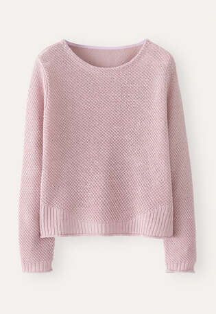 Pullover im Perlmuster, Flieder/Ros&eacute;, webstill