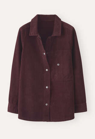 Cord-Overshirt, Zwetschge, webstill