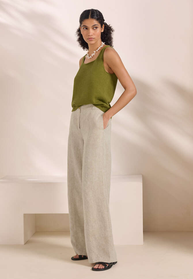 Gestricktes Tr&auml;ger-Top<br>, Dunkle Limette, completeTheLook