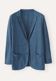 Jersey-Blazer, Dunkles Marineblau, webstill
