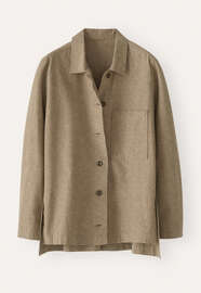 Strukturiertes Overshirt, Olives Lohbraun, webstill