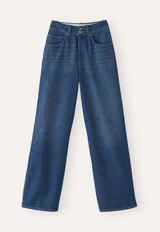 Denim-Jeans, Dunkle Waschung sandgestrahlt, webstill