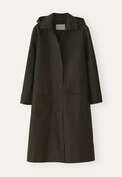 Trenchcoat mit Kapuze, Tannengr&uuml;n, webstill