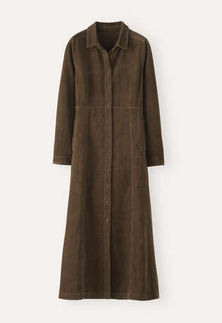 Kleid mit Eins&auml;tzen, Torf, webstill
